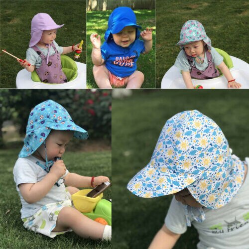 NEUE Babys Sonnenhut Sommer Strand Hütte Sonne Kappe UV Schutz Neugeborenen Kleinkind freundlicher Jungen Mädchen Sonne Kappe Headwear außen S/L