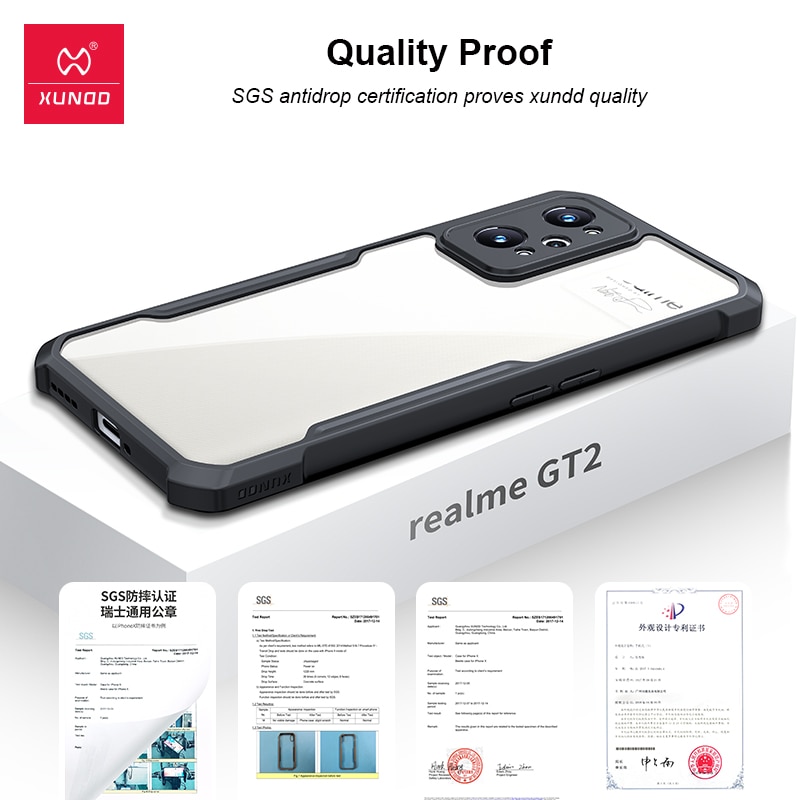 Xundd – coque antichoc transparente pour Realme GT Neo 2 GT2, étui de Protection complète pour lentille d&#39;appareil photo