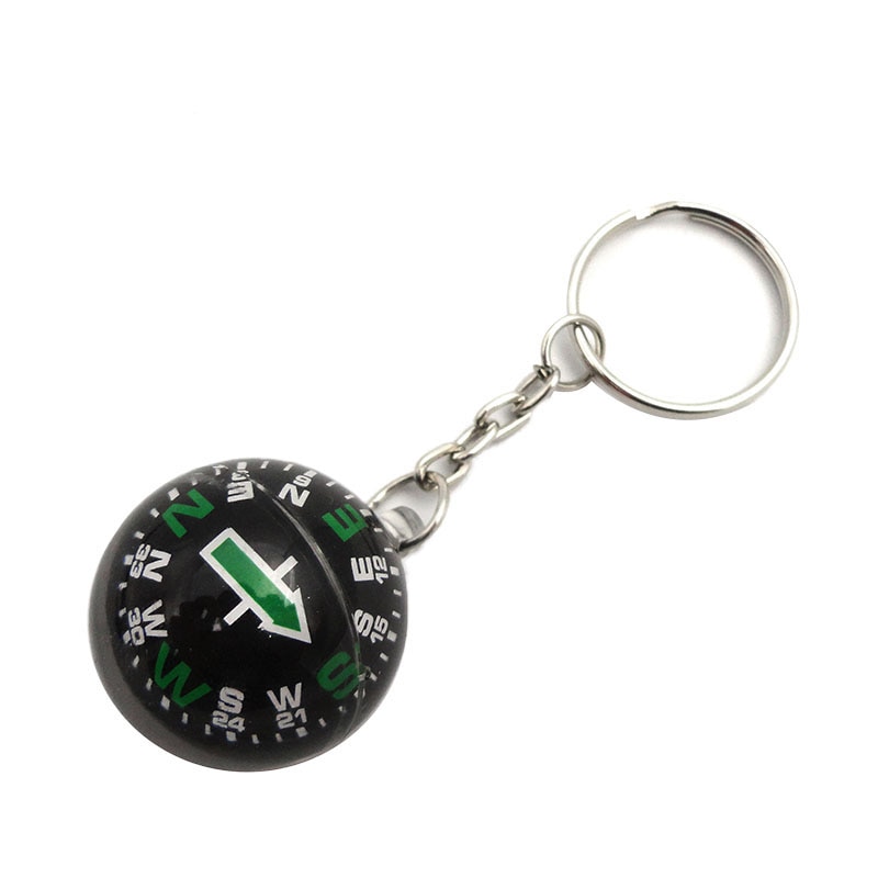 Boule liquide extérieure voyage survie boussole balle porte-clés rempli compas liquide pour randonnée voyage Camping en plein air SurvivalTXTB1