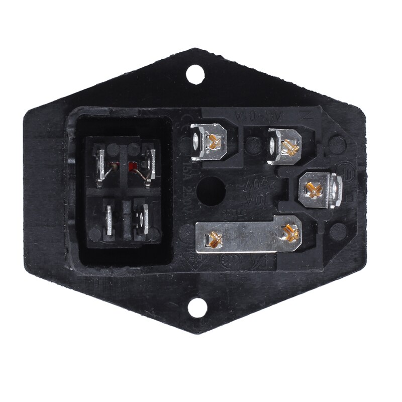 Red light concentrator switch IEC 320 C 14 outlet AC 250 V 10 A