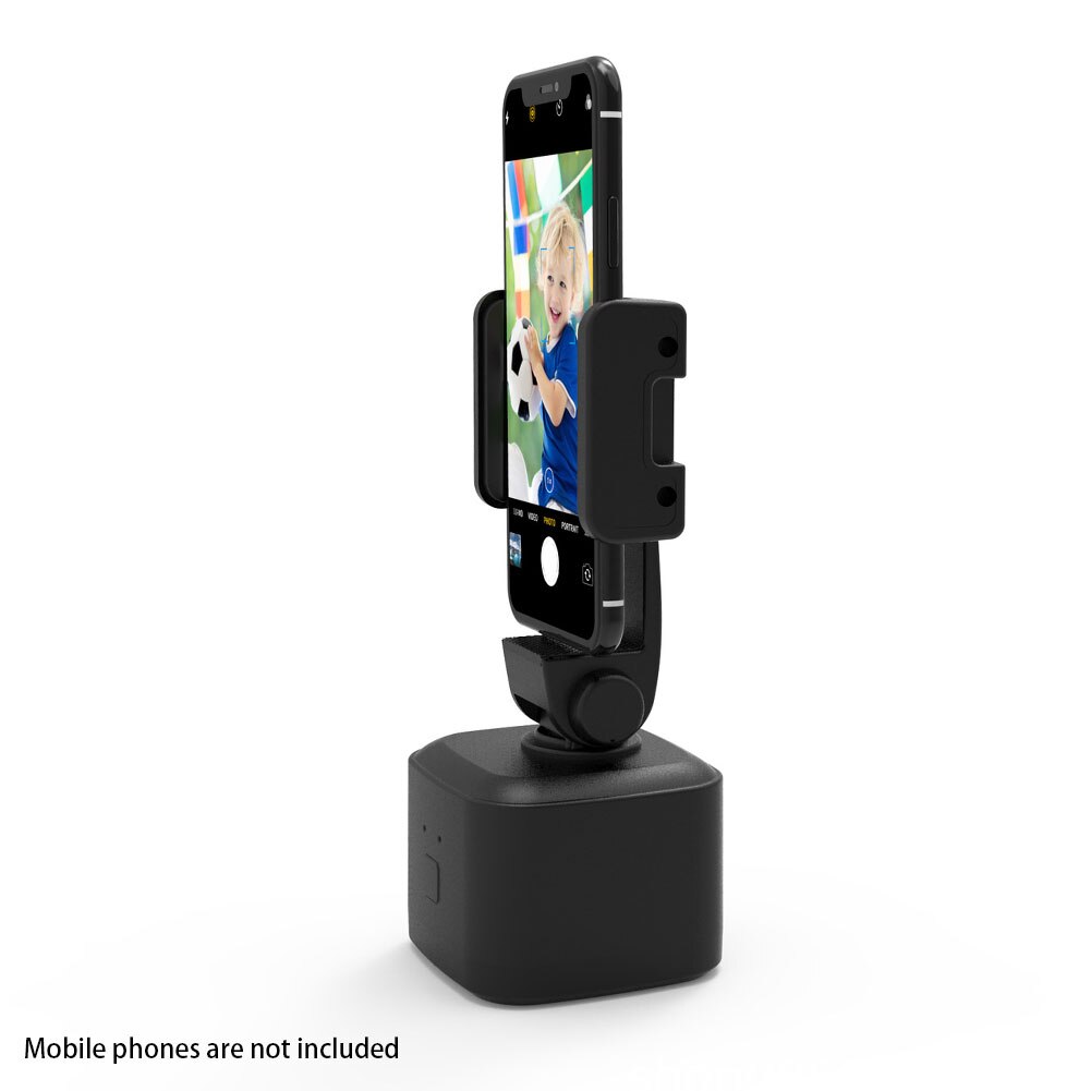 Battery Powered 360 Degree Rotation Smart Shooting Camera Mount Photography Gimbal Stabilizer For Smartphones Selfie Stick: Black / Square