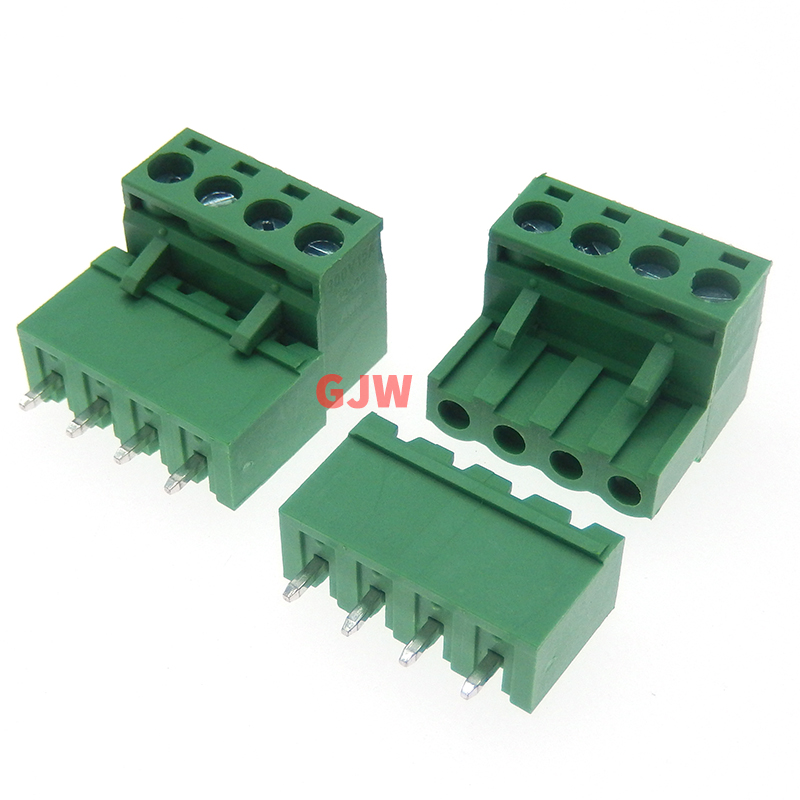 10Pcs Pitch 5.08mm Screw Plug-in PCB Terminal Block 2EDGK 2EDGVC 2P 3P 4P Straight Pin Male/Female Pluggable Connector: Lavender