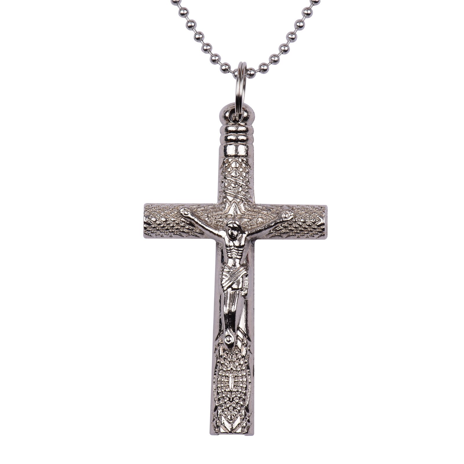 Artistic Drum Key Necklace Christian Jesus Crucifix Drum Key Tuner Drum Wrench for Jazz Drum Set