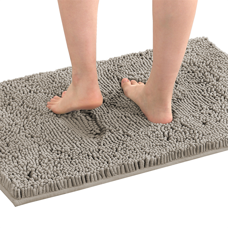 Chenille Absorberende Badkamer Vloermat Antislip Badkamermatten Badkleed Lang Haar Vloermat Slaapkamer Deur Tapijt Woondecoratie: 400mm x 400mm / green