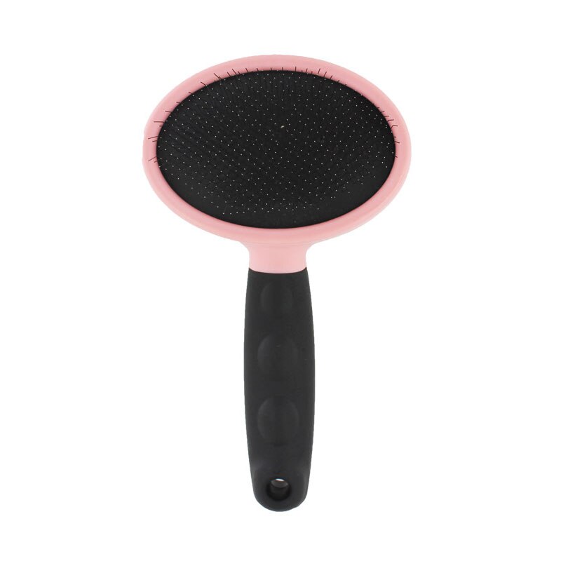 Pet Hair Trimmer Comb Dog Cat Grooming Supply Brush Slicker Tool Multi-function Pet Dog Practical Needle Comb Hair Remover Rake: Pink