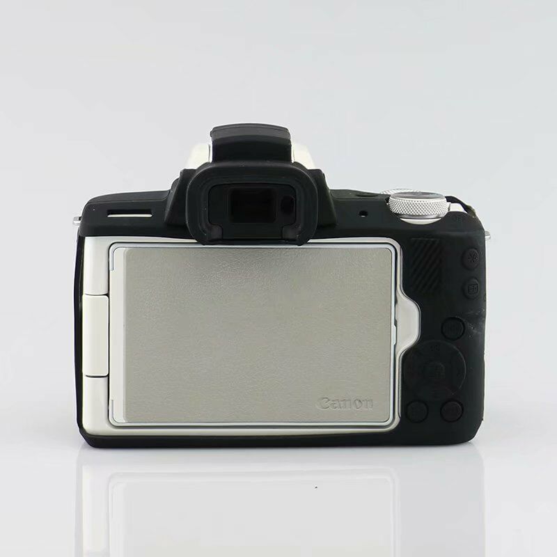 Zachte Siliconen Camera Case Protector Armor Skin Bag Body Cover Voor Canon Eos M50: Black