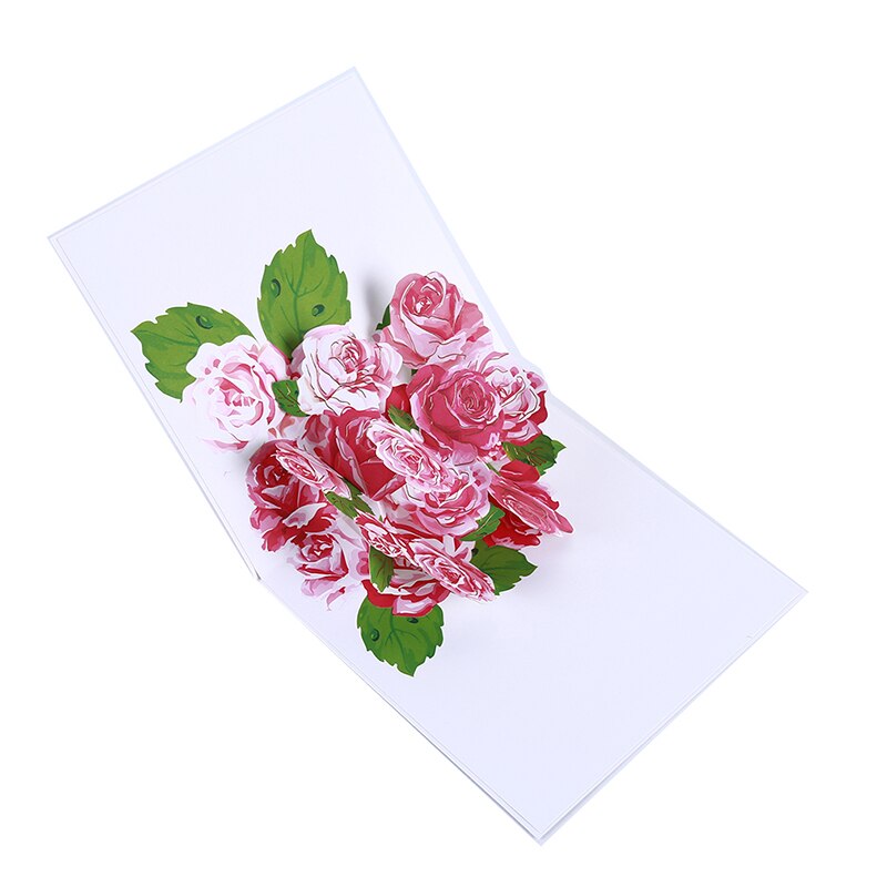 Tarjeta de felicitación plegable 3D para el día del profesor, pequeña flor de estilo fresco, bendición de cumpleaños, tarjeta postal creativa exquisita para el Día de San Valentín