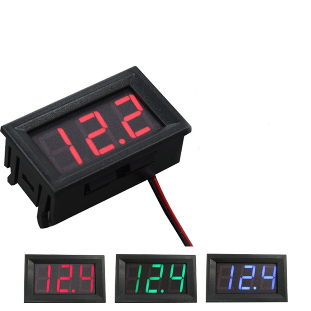 Digitale Voltmeter Dc 4.5V Tot 30V Digitale Voltmeter Voltage Panel Meter Rood/Blauw/Groen Voor 6V 12V Electromobile Motorfiets Auto