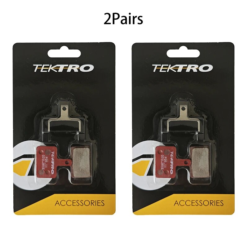 Pastillas de freno de disco TEKTRO P20.11 E10.11 pastillas de freno MTB bicicleta plegable de carretera de montaña pastillas de resina sin ruido: YELLOW