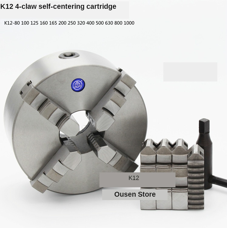 K12 80 100 125 Lathe Chuck Four-jaw chuck Four-jaw self-centering chuck 250 80 100 125 130 160 200 Four-jaw linkage