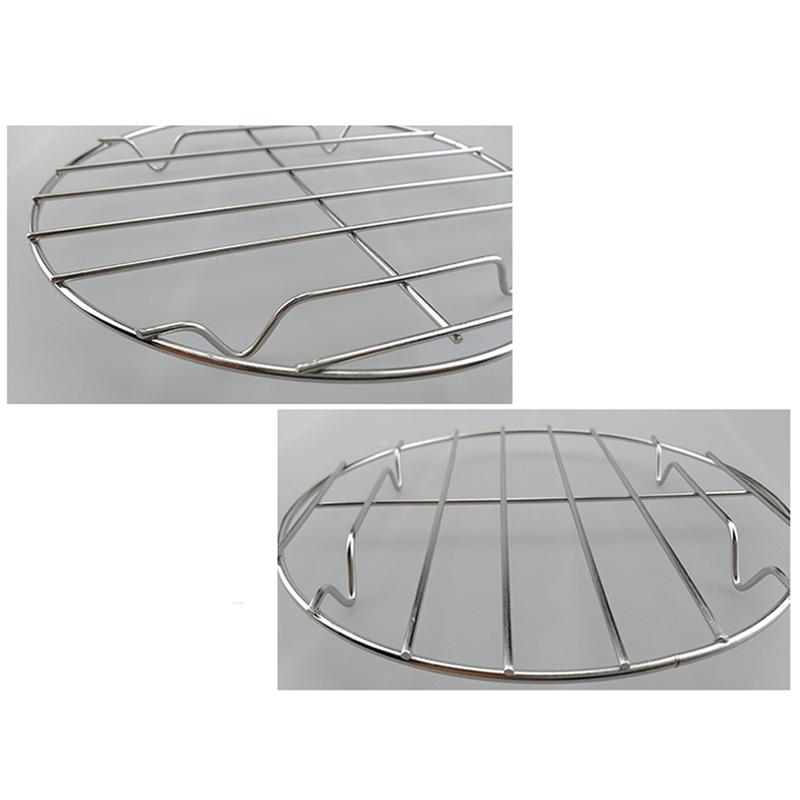 2pcs Round Barbecue Grill Stainless Steel Barbecue Stand BBQ Tools BBQ Grill Outdoor Barbecue Accessories Daily Use Without Tray