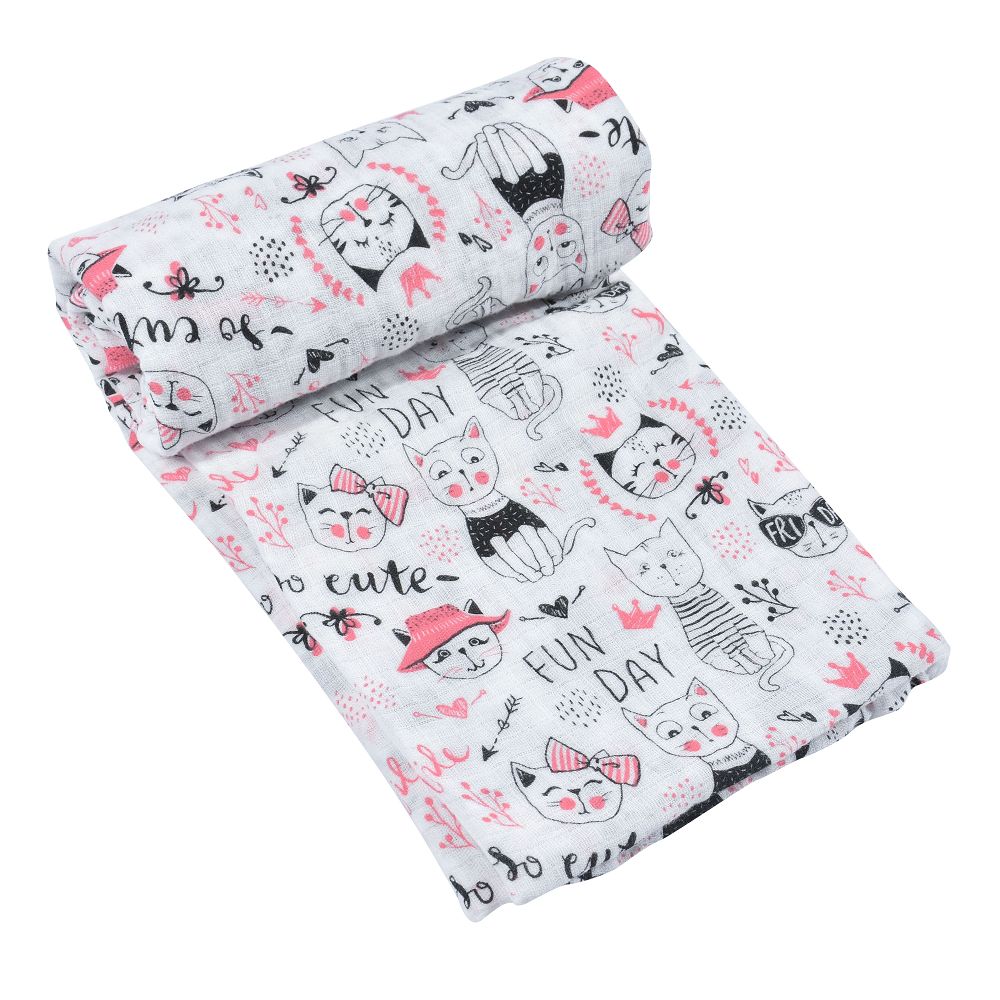 Baby produFlamingo Organic Baby Swaddle Muslin Bamboo Cotton Baby Blanket Diapers Envelope For Discharge Newborns Wrap Bedding: SJ0029