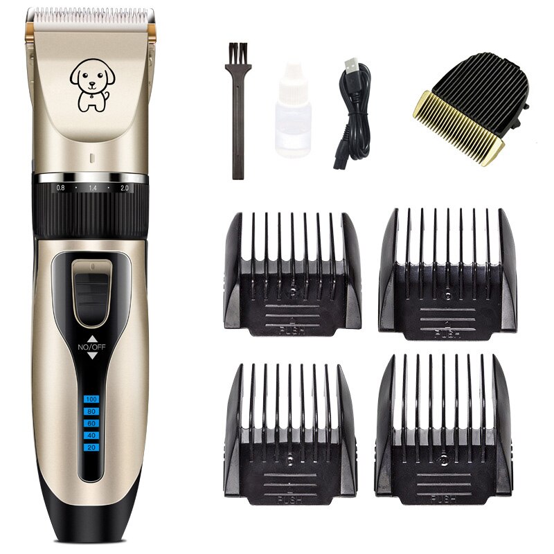 Rechargeable Pet Dog Hair Trimmer Cat Animal Hair Clipper Low Noise Hair Remover Remover Grooming Sets Tools(K8/K5): K5-D-KIT2