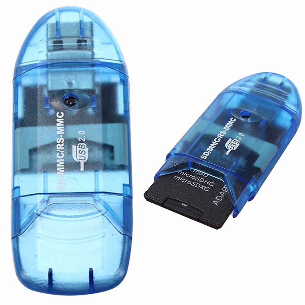 High Speed USB 2,0 Multi in 1 Speicher Kartenleser Writer Adapter Mit Kappen für MMC SD SDHC TF BIS zu 64GB 1PC