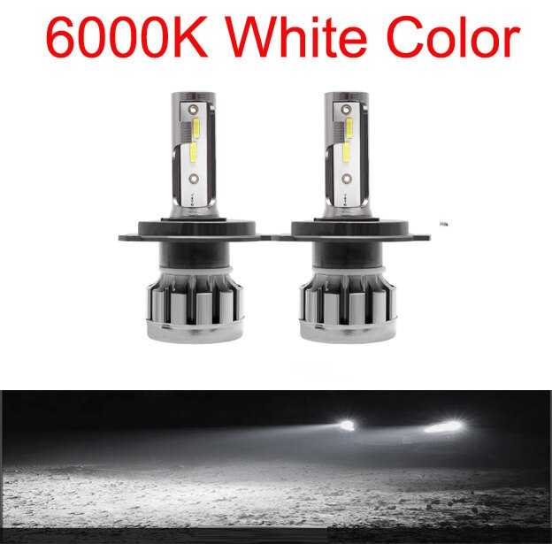 H4 LED H7 H11 H8 9006 9005 HB4 H1 H3 HB3 CSP 4500K de la motocicleta del coche de la linterna Auto 80W 12000LM bajo haz bombilla lámpara del automóvil 6500K: H7 / 6000K