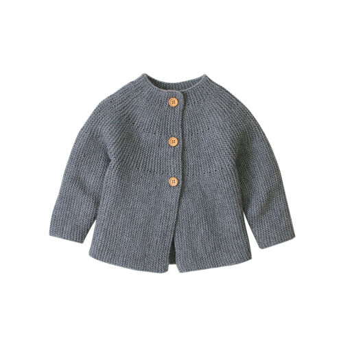 Herfst Winter Katoenen Trui Top Baby Kinderkleding Jongens Meisjes Gebreide Vest Trui Kinderen Lente Slijtage: A Gray / 18m