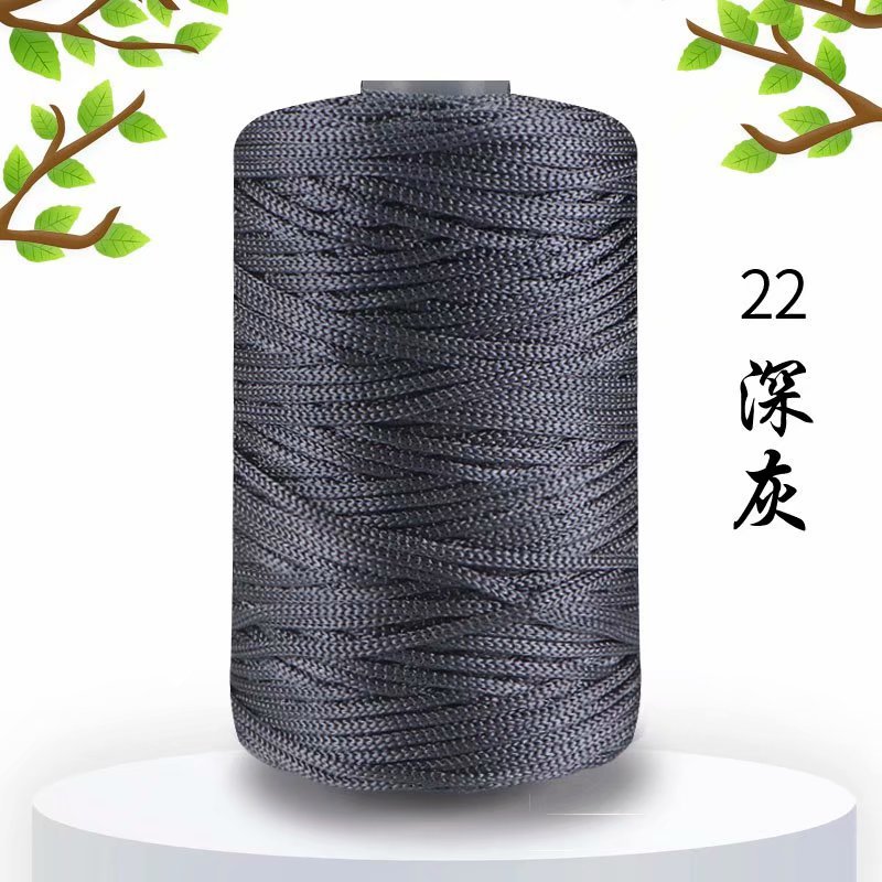 125g Eis Hanf Faden leichtes Baumwollgarn mittel feine Häkel pantoffeln Hüte handgemachte DIY Rollen faden neue Sommer Häk elgarn: Licht Grau