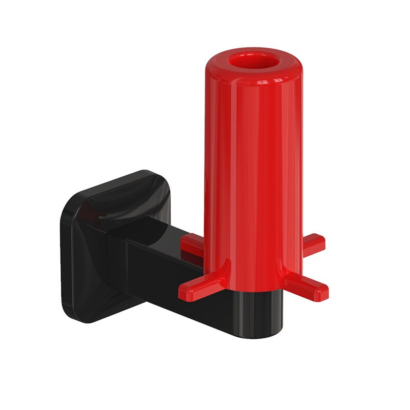 Vertical Type Holder Hole Punched Toilet Kitchen Roll Stand Wall Hanging Hand Paper Rack Simple Toilet Paper Holder: Black   Red