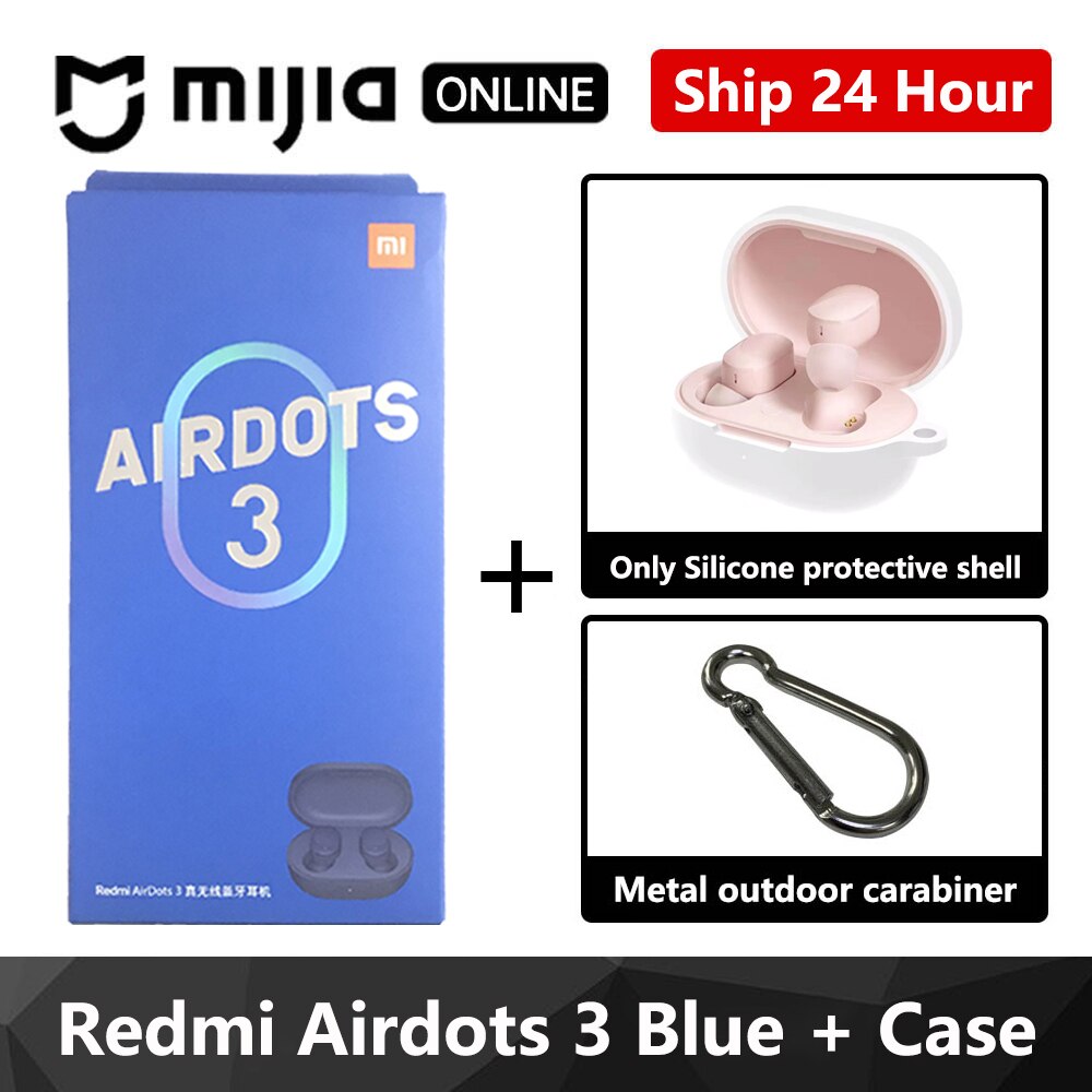 Xiaomi Redmi AirDots 3 Wireless Bluetooth 5,2 Schnelle Lade Kopfhörer Stereo Bass Mit Mic Freisprecheinrichtung Mi Earbuds Für iPhone: Blue add white