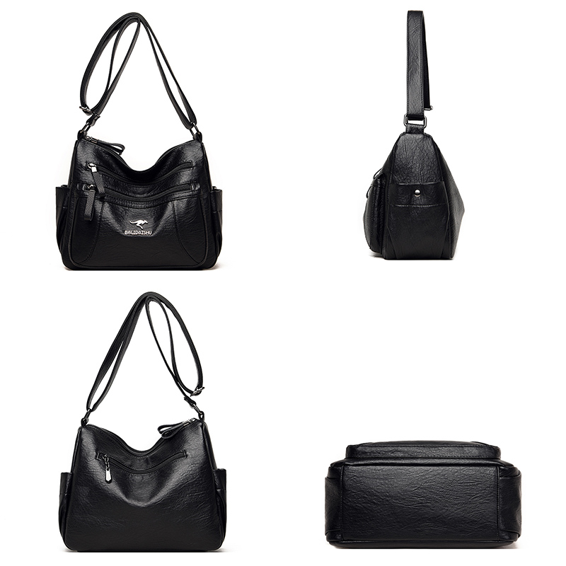 OLD TANG Winter Casual Pu Leather Solid Color Zipper Shoulder Bags for Women Autumn and Winter Brand Crossbody