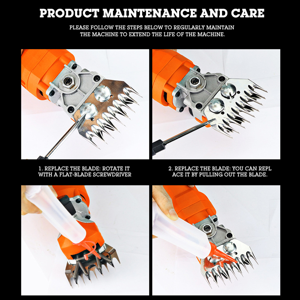Roestvrijstalen Schapenknipper Mes Met Hoge Hardheid Snijsnijsnijsnijsnijder Vervangen (13 Tands Recht Blad (Zwenkblad))
