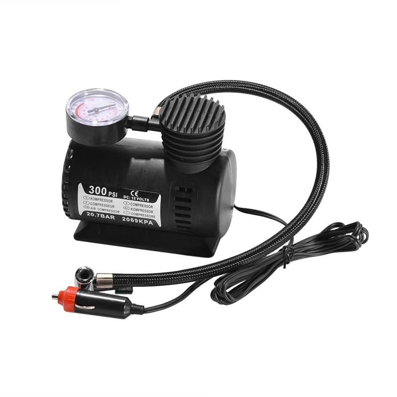 Dc 12v 300 psi bildekk inflator automatisk bærbar luftkompressor pumpe dekk bærbar inflator elektrisk trykkpumpe gummibåt