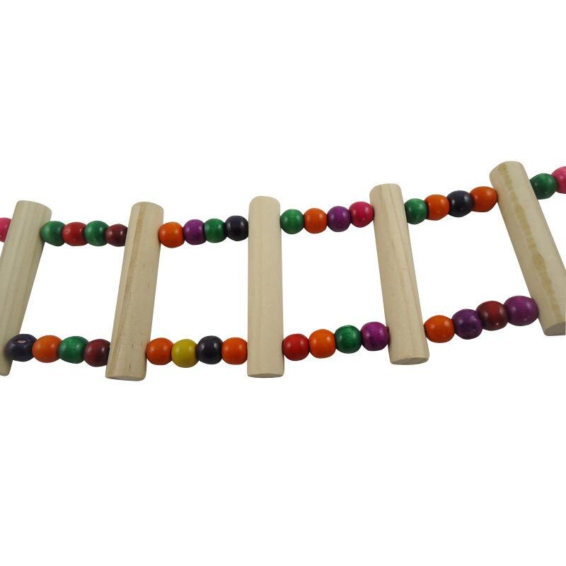 Fleksibel sjov træmus rotte hamster stige kravlende bro legetøj kæledyr papegøje fugl stående gynge legetøj