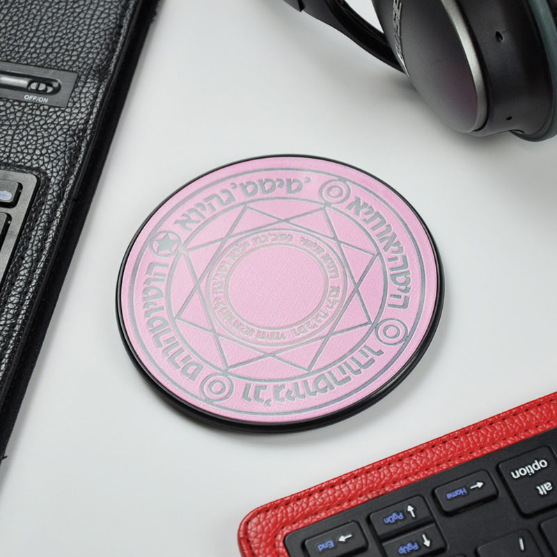 10W Qi Wireless Charger For iPhone 11 X XS Max XR 8 Plus Magic Circle Wireless Charging Pad For Samsung S9 S10+ S8 Charging Pad: Pink