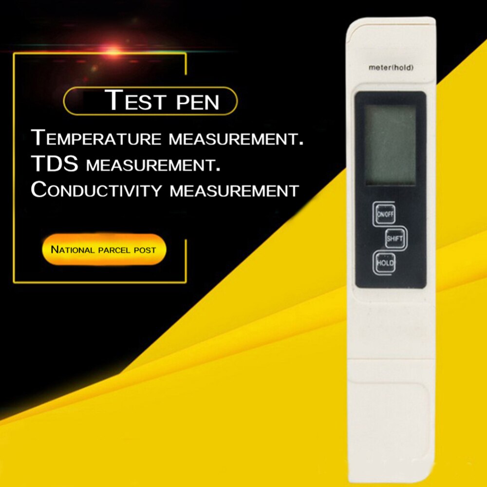 TDS EC Temperature Meter With Leather Case Water Test Meter Pancellent TDS PH EC Temperature 4 In 1 Kit