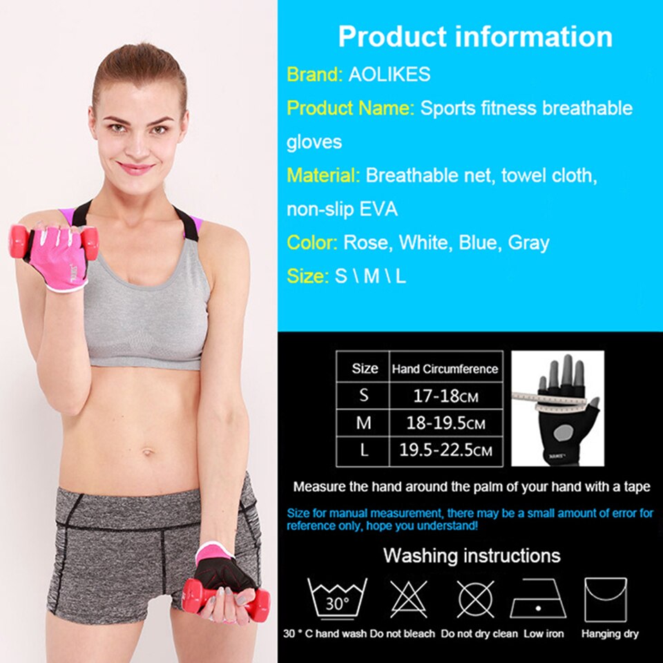 AOLIKES 1 Pair Body Building Wrist Fitness Gloves Equipment Weight lifting outdoor Men Women Exercise Wrist Support