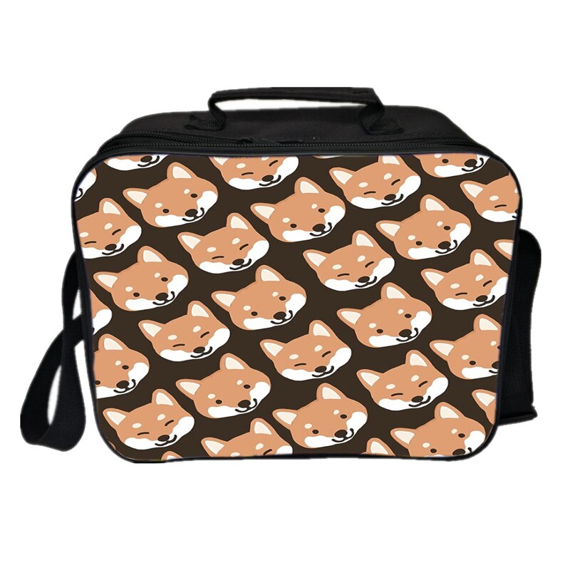 Kawaii Cute Shiba Inu Lunch Bag Picnic Insulation Bag Men Women Boys Girls Tote Cooler Beautiful Portable Lunch Box: 11