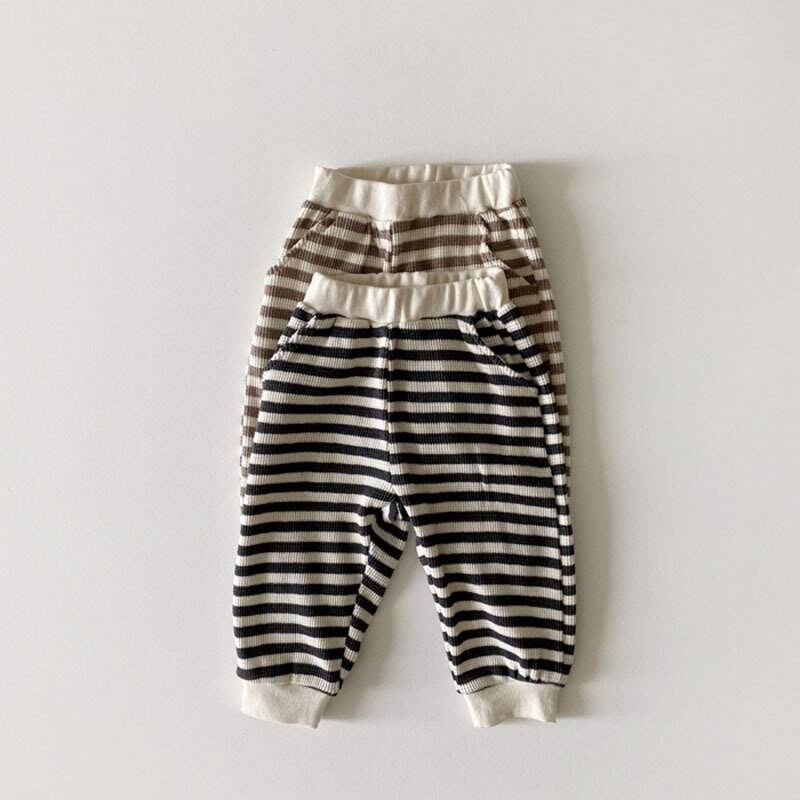 Baby Jongen Gestreepte Casual Broek Katoenen Baby Meisje Harembroek Comfortabele Peuter Pp Broek Herfst Kinderen Broek Kleding