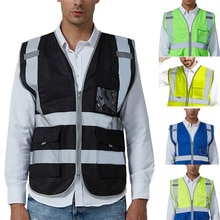 Mens Cycling jacket Reflective Vest Men Road Work High Visibility pullover Sleeveless Jacket Blouse outdoor night jacket &3S11