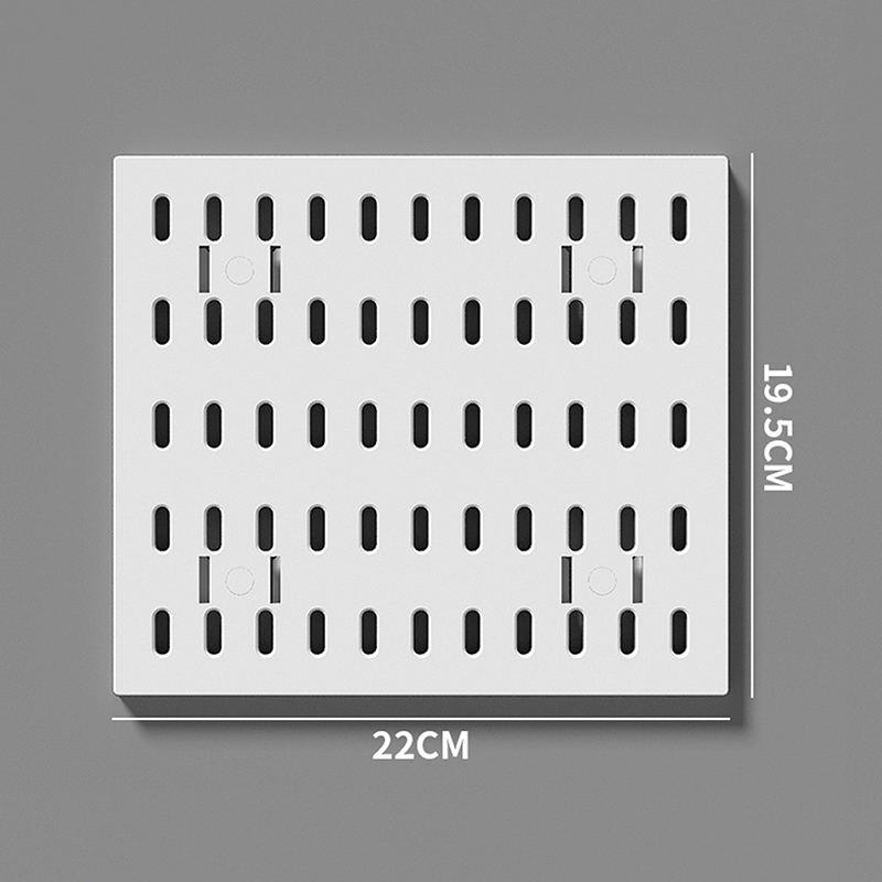 Nuevos accesorios de tablero perforado DIY, estante colgante, ganchos de almacenamiento, organizador de pared sin perforación, organización artesanal para garaje, cocina y habitación: Negro