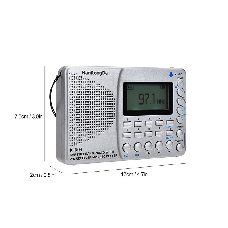 Portable Radio AM FM Stereo WB with Time Display C... – Vicedeal