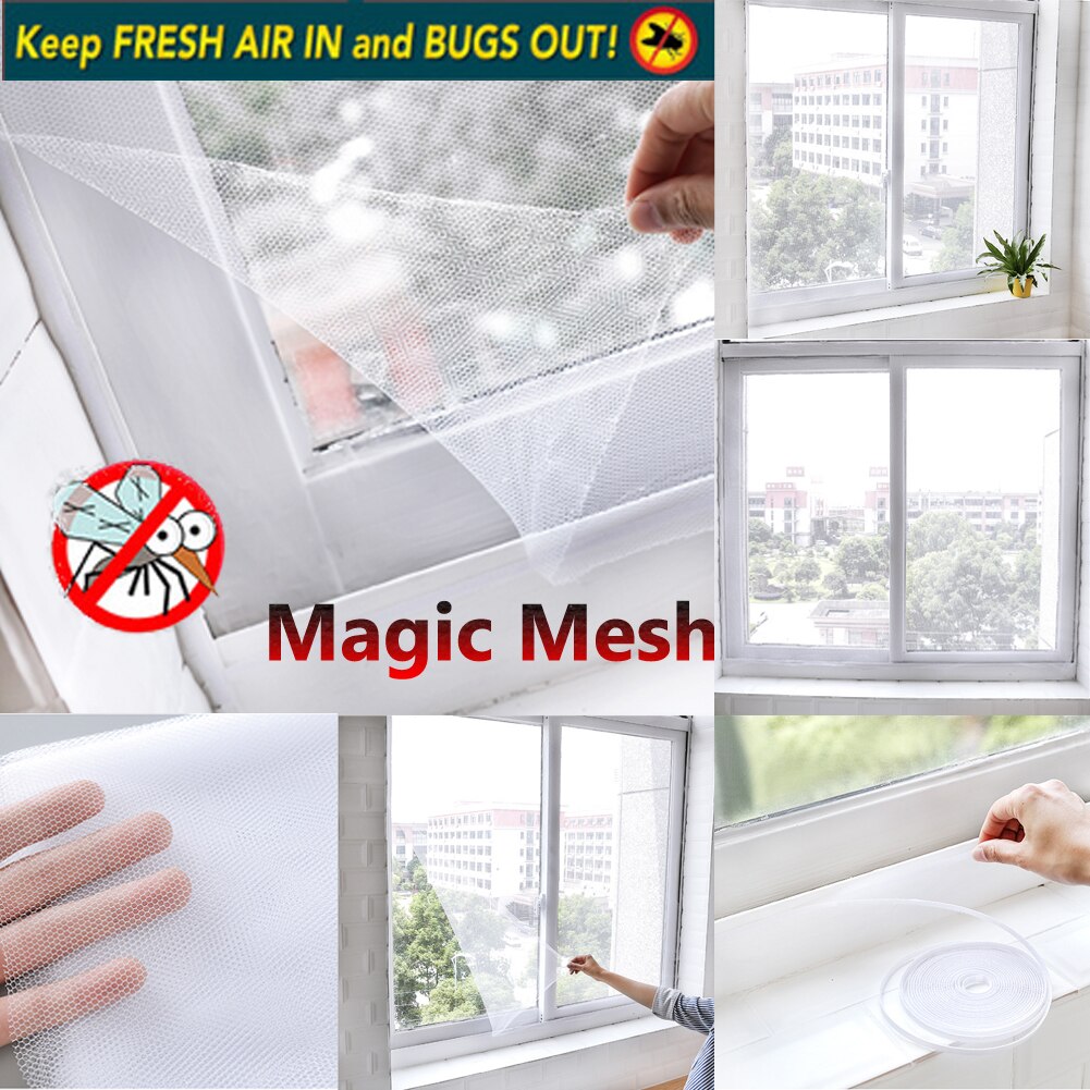 Window Insect Large Mosquito Fly Bug Mosquito Net Door Window Net Netting Mesh Screen Curtain Protector Flyscreen Insect DIY