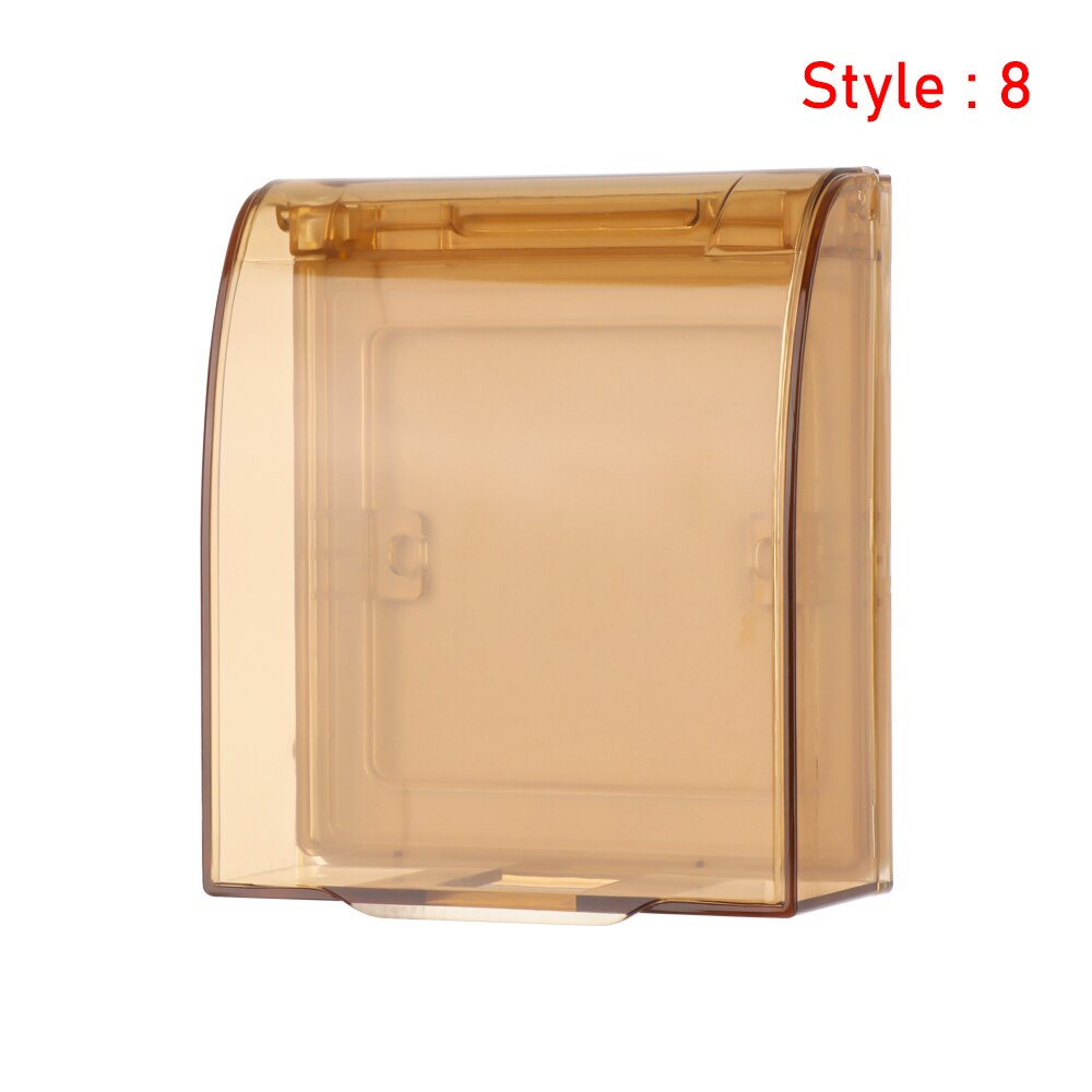 1PC 86 Typ Ochse Nagel-freies Kleber Einfügen Einfache Installation Wasserdichte Kasten Steckdose Wasserdichte Kasten Gremium Tafel schalter Schutz: Stil 8
