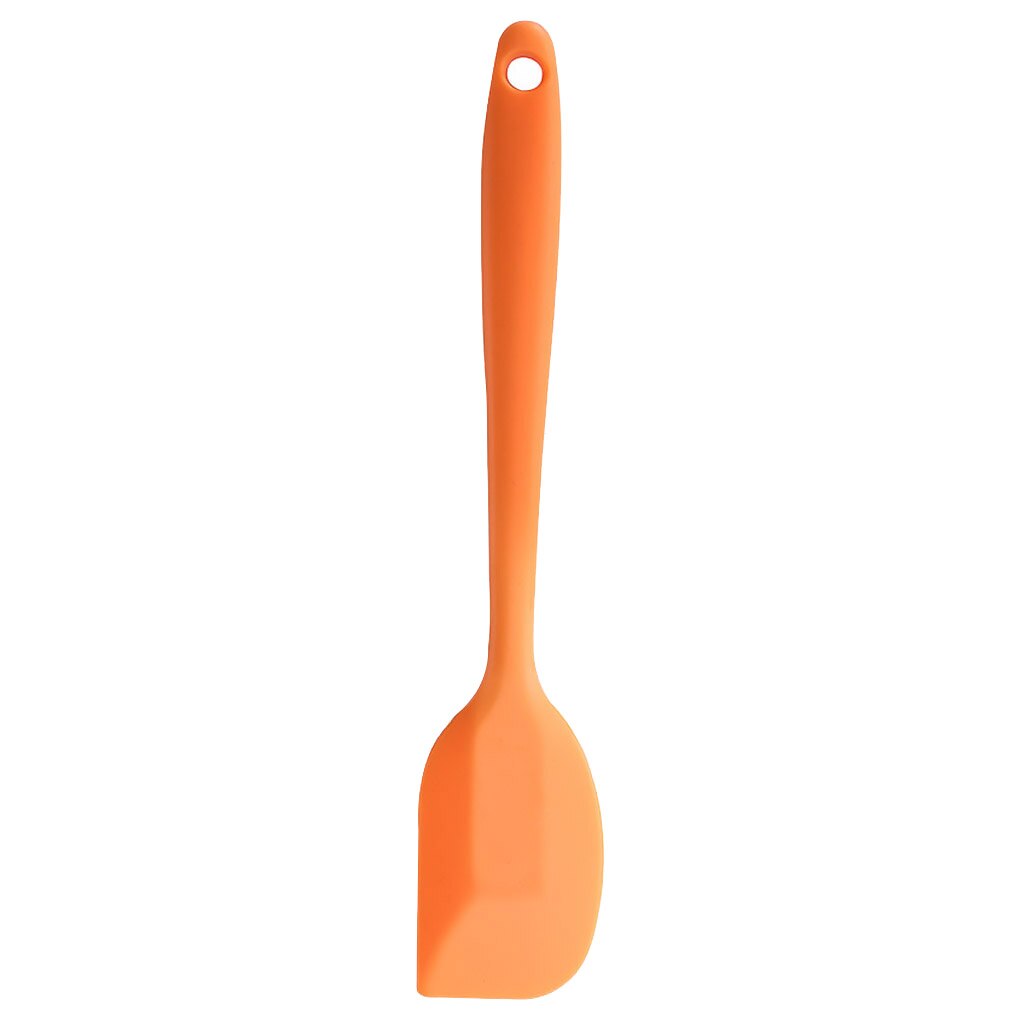 Flerfarvet silikone bagespatel varmebestandig non-stick køkkenredskaber ikke-deformerbar blød bagespatel: Orange