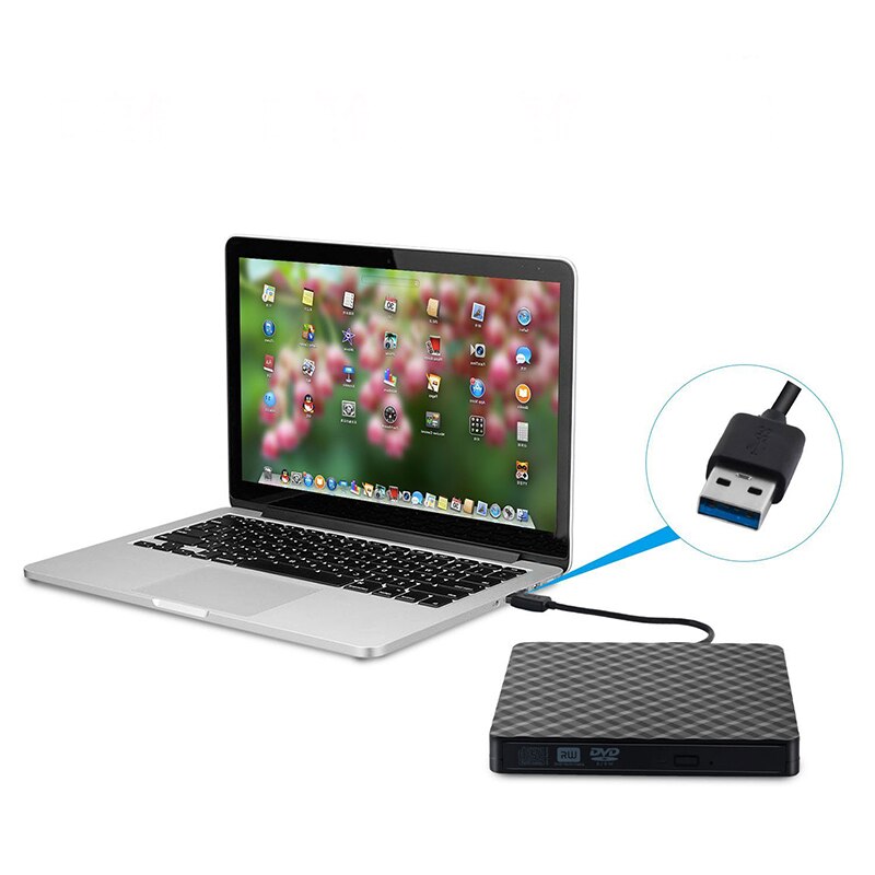 Universal USB 3.0 High Speed Ultra Thin External DVD Drive DVD Read Writer R/RW For Laptop & Desktop Computer Optical Drives