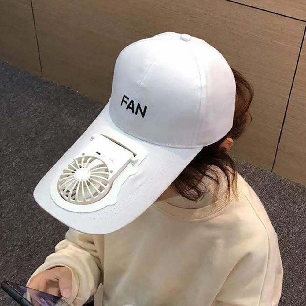 Summer Fan Cooling Baseball Cap Hat USB Charging Breathable Shade Sunscreen Hat Required Fishing Summer Sport Outdoor