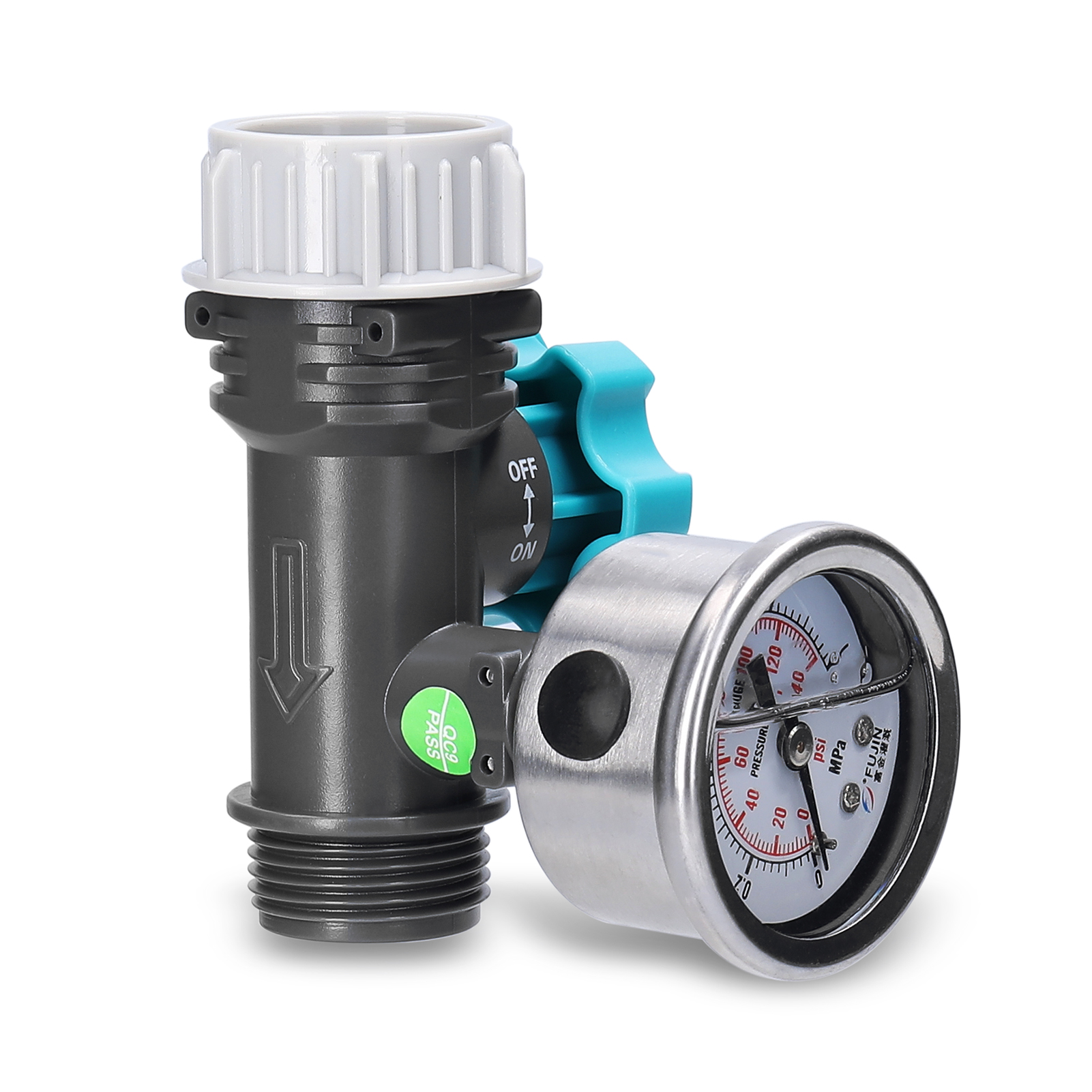G3/4 Inch Water Pressure Regulator Tool Digital Display Pressure Gauge for Greenhouse Garden Irrigation Controller