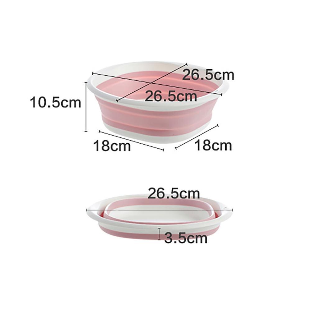 1pc Bathroom Foldable Wash Basin Portable Sink Foot Bucket Washbasin Plastic Folding Foot Basin Save Space Eco-Friendly: Pink S