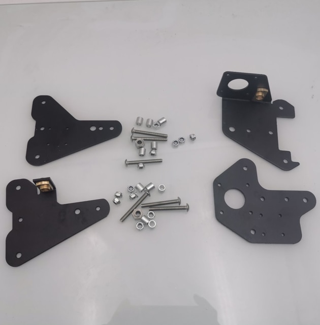 1pcs 3D printer parts CR-10 S4/S5 X axis motor mount bracket right/left X-axis Front/Back Motor mount Plate with wheels T nut: left and right