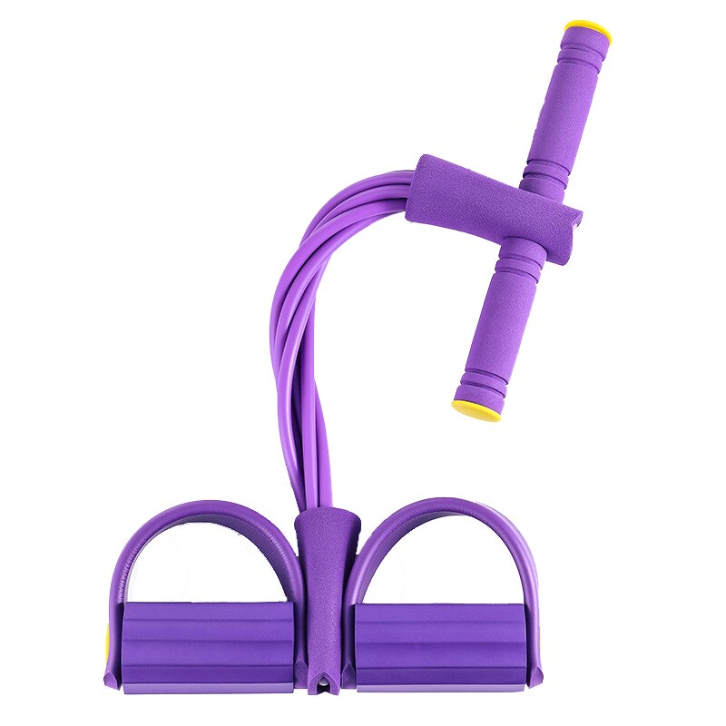 4 Resistance Band Fitness Elastische Pull Touw Exerciser Abdominale Home Gym Oefening Fitness Fitness Band Elastische Band: 6 strands of purple