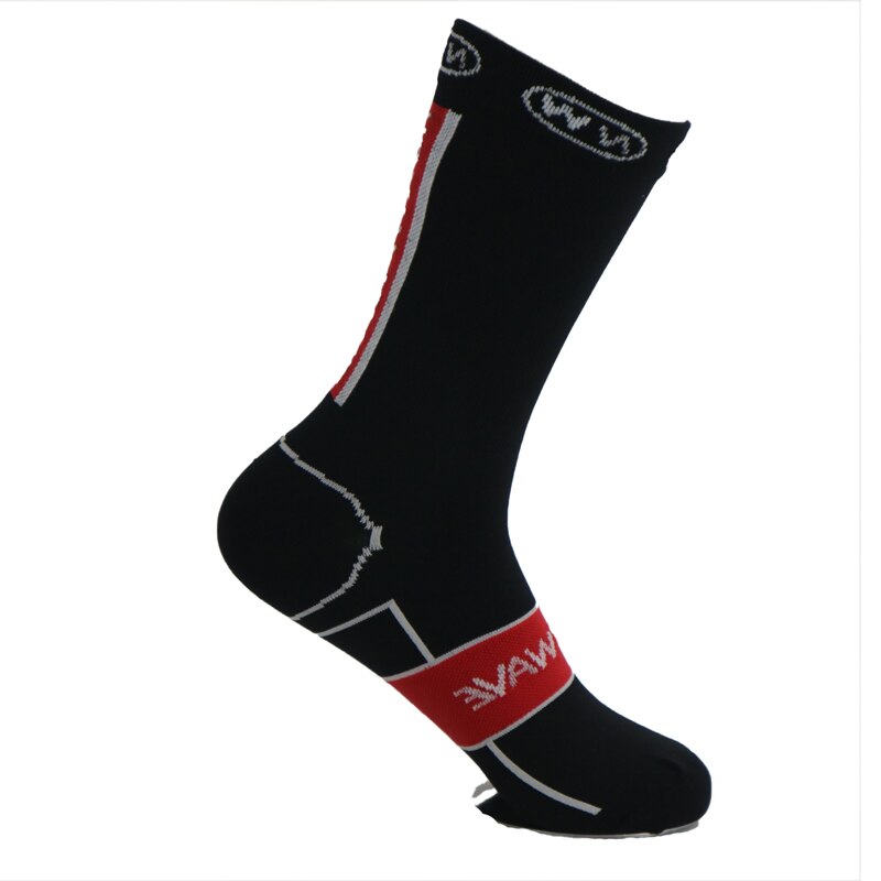 Cycling Socks Men Women Outdoor Quick Dry Socks Running Hiking Training Sports Socks Basketball Soccer Socks: Black Red