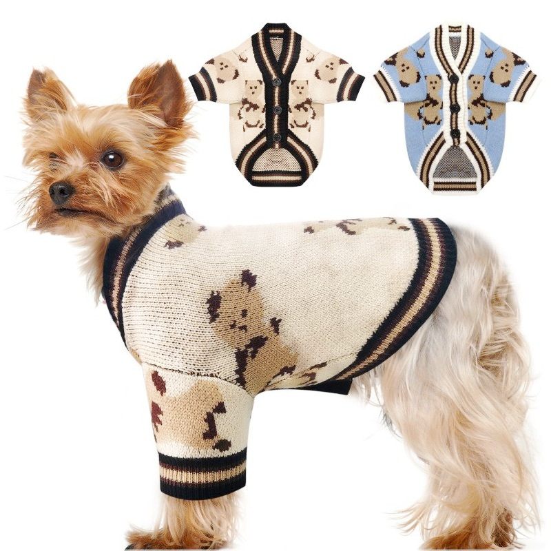 Hondentrui voor kleine middelgrote honden Puppy Kat Beer Patroon Vest Jas Chihuahua Yorkshire Kleding Outfit Hondenkostuum