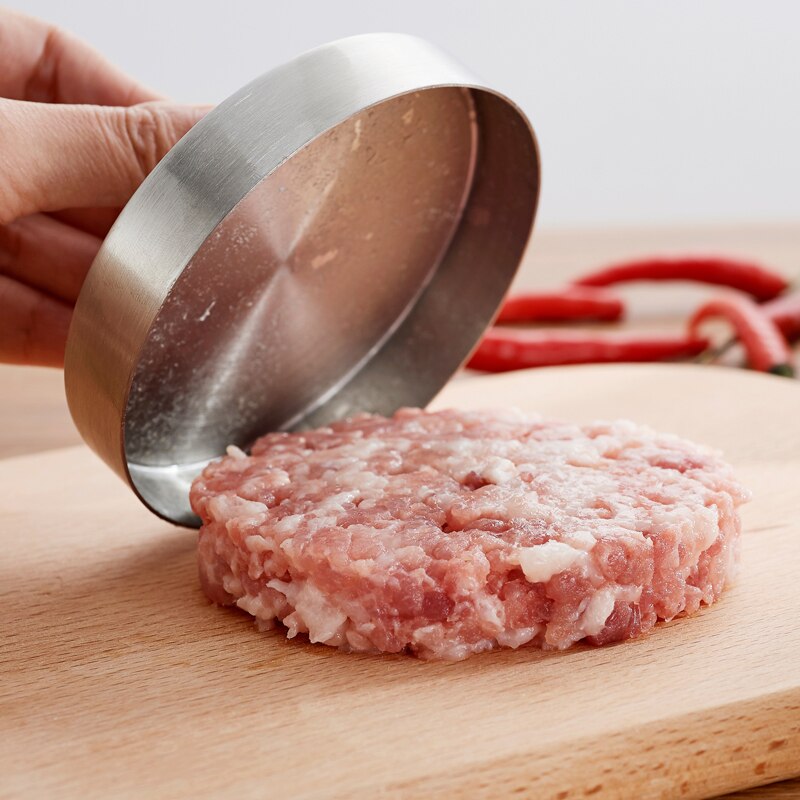 3.7 ''Rvs Diy Hamburger Pers Hamburger Maker Gevulde Burger Druk Pizza Hamburger Pasteitjes Vlees Burger Mold