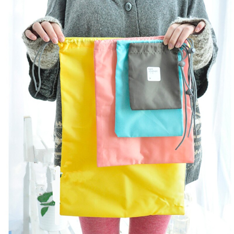 RUPUTIN 4 unids/set, bolsa de viaje con cordón para almacenamiento en seco, bolsa para lavandería, bolsa de maquillaje para cosméticos, ropa interior, organizador, accesorios de viaje