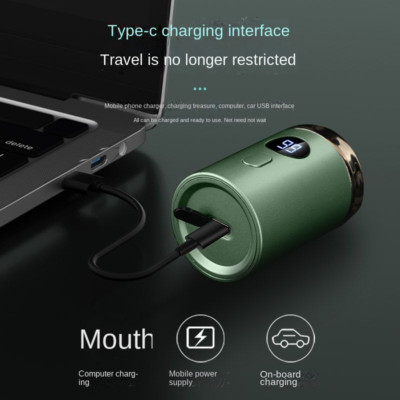 Men's mini razor car portable digital display rechargeable waterproof wet and dry razor men women travel home essential razor