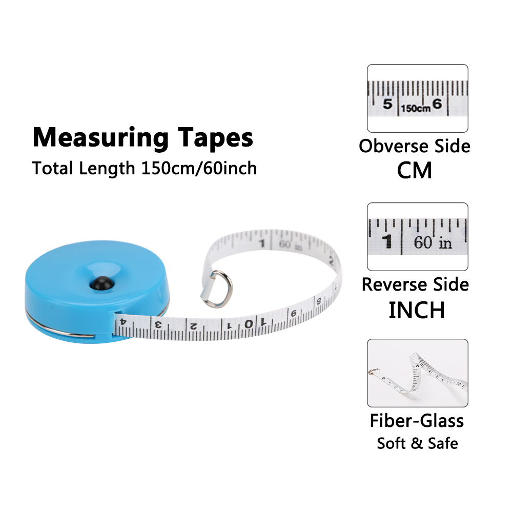 Mini litet måttband måttband nyckelring tejp 1.5 meter /60 tum klädstorlek bärbar infällbar måttband
